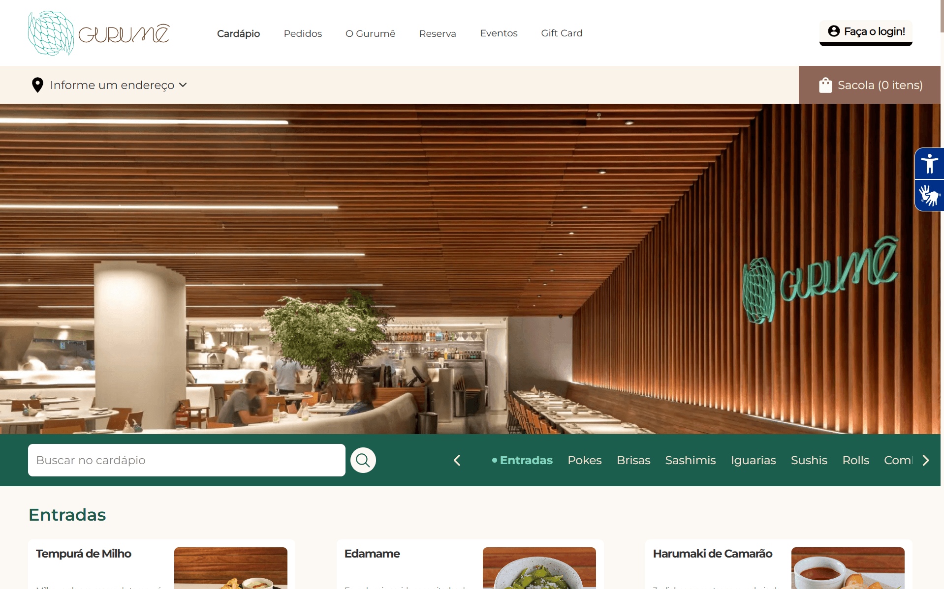 Gurumê — experiência digital do restaurante